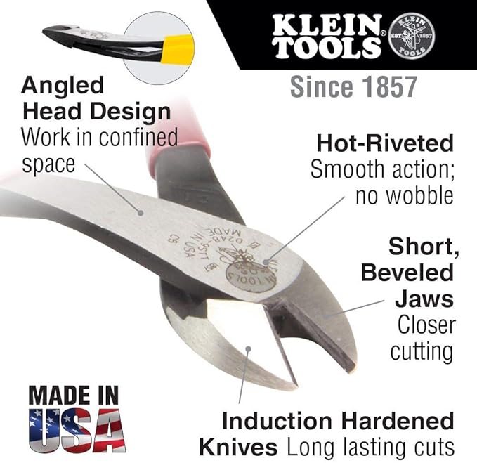 Klein Tools Lineman's Crimping Pliers (9-Inch) and Diagonal Cutting Multi-Purpose Pliers (8-Inch)
