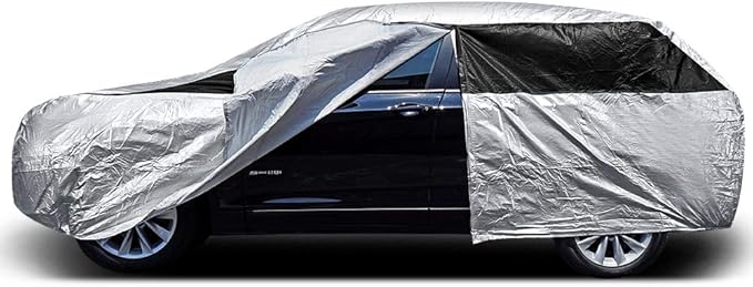 Titan Premium Multi-Layer PEVA Car Cover for Compact SUV 170-187". Waterproof, UV Protection, Anti-Scratch Protective Lining, Driver-Side Zippered Opening. Fits Rav4, Rogue, CR-V and More.