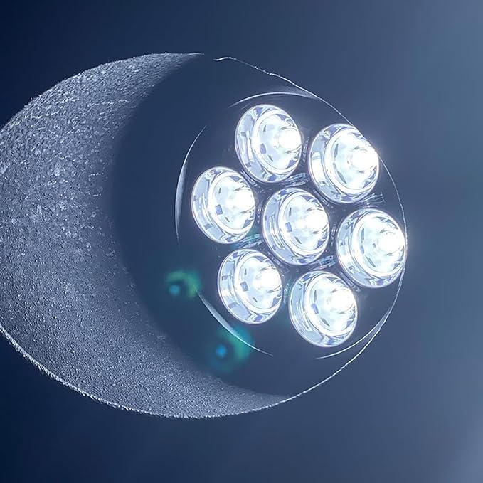 Lightronic 6 Inches Round Offroad LED Headlights, 6000K Cool-White Spot Beam, Rugged Aluminum Thin-Size Housing, Plug & Use DT Connector, 12V/24V DC, 2-Pack