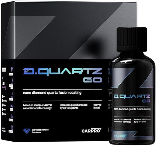 CARPRO DQUARTZ GO Nano Diamond Quartz Fusion Coating: Ceramic Coating for Cars, Professional-Grade Coating in DIY Package, Increase Surface Hardness - (50ml Kit)