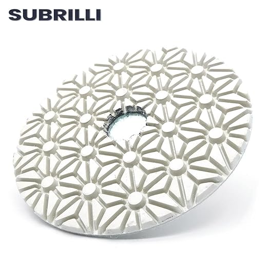 Dry/Wet 3 Step Diamond Polishing Pads 4" Sanding Discs Grit 3 for Granite Marble Concrete (3-Pcs)