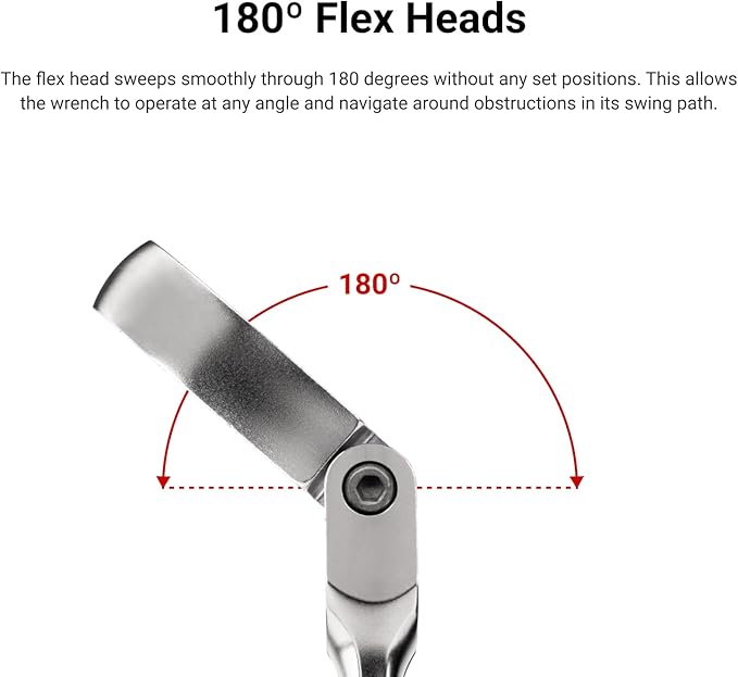 TEKTON Flex Head 12-Point Ratcheting Combination Wrench Set, 25-Piece (1/4-3/4 in., 6-19 mm) | WRC95004