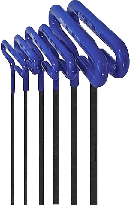 EKLIND 10222 Hex L-Key Combo- Long Inch/MM (2 sets 22pc) & 55166 Cushion Grip Hex T-Key - 6pc set Metric MM sizes 2-6 (6In shaft)