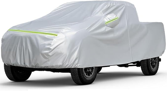 Favoto Truck Cover Waterproof Outdoor - All Weather 6 Layers Heavy Duty Pickup Cover Dust Rain Sun Protection Universal Fit for Chevy Silverado, Dodge Ram 1500, Ford F150 (Length Up to 242 inch)