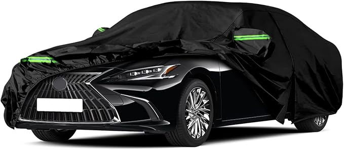 Waterproof Car Covers Replace for 2001-2023 Lexus ES ES300 ES330 ES350, 6 Layers All Weather Custom-fit Car Covers with Zipper Door & Windproof Bands for Snow Rain Dust Hail Protection (ES)