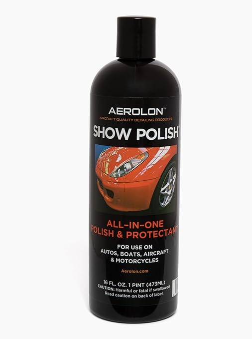 Show Polish: High Gloss Polish and Base Coat Sealer, Liquid Car Wax Shine with Polymer Paint Sealant Protection, Base Coat Sealant, All-in-One Polish and Protectant