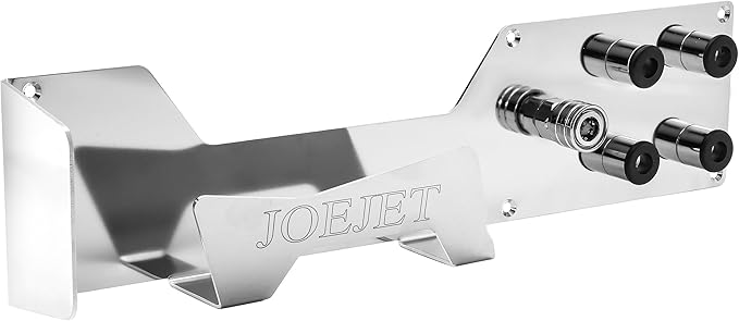JOEJET Pressure Washer Gun Holder, Stainless Steel Foam Cannon Holder, Wall Mount Storage Organizer for Pressure Washer Nozzle Tip, 1/4” Quick Connect