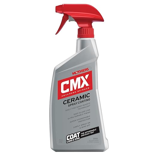 Mothers CMX Ceramic Spray Coating, 24 oz. – Advanced SiO2 + TiO2 Protection, User-Friendly, Professional Grade, Ultra Durable Long-Term Protection, High Gloss Super-Hydrophobic Finish (01024)