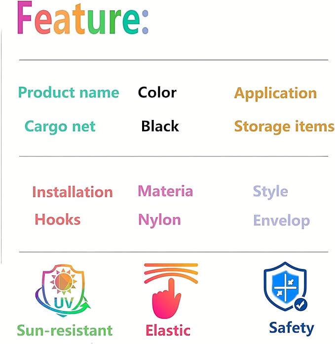 Trunk Envelope Style Mesh Cargo Net Compatible with Toyota Camry 2018 2019 2020 2021 2022 2023 2024 2025