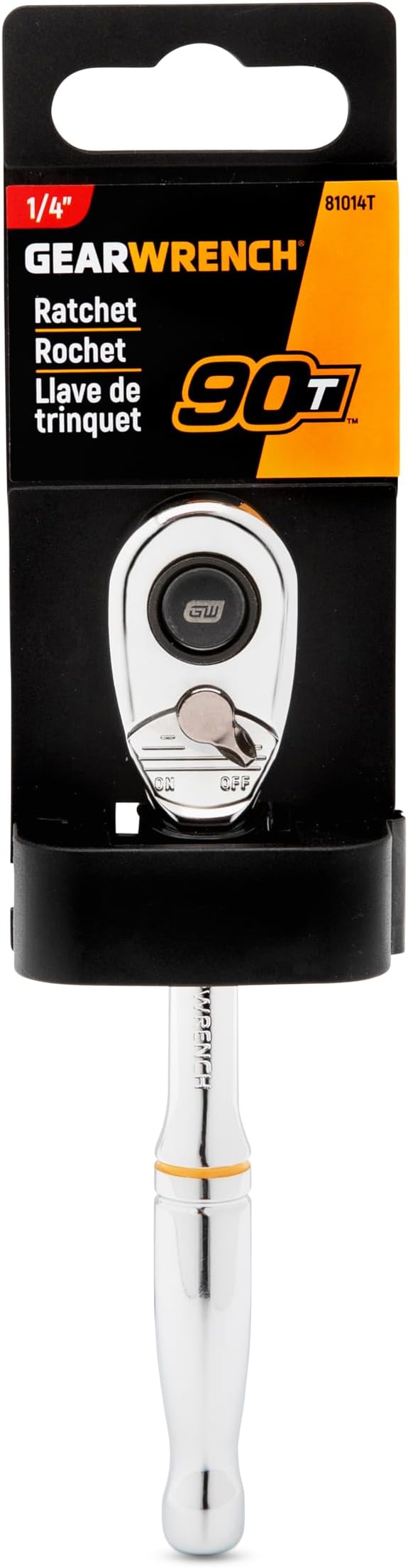 GEARWRENCH 1/4" Drive 90-Tooth Quick Release Teardrop Ratchet | 81014T