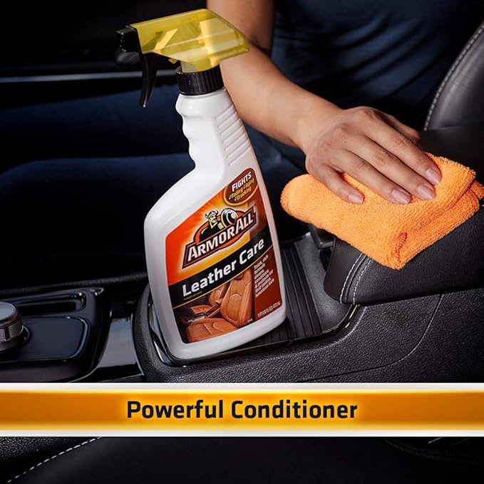 Armor All Car Leather Care Spray, Leather Cleaner and Protectant for Cars, Trucks and Motorcycles, Includes 2 Bottles, 16 Fl Oz Each
