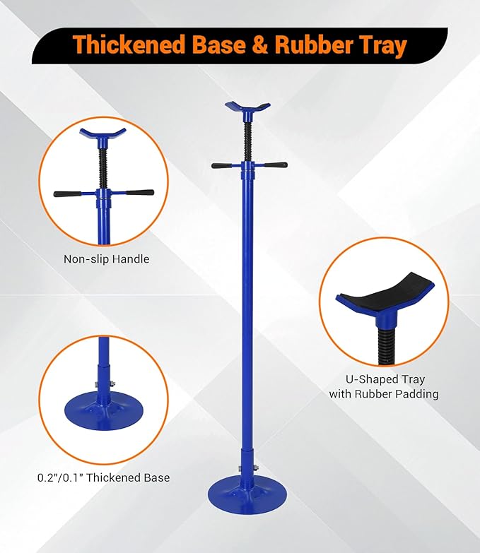 2PACK Underhoist Support Stand, 3/4 Ton Jack Stand, Under Hoist Stand for Vehicle Lifting & Support, 1655Lbs Capacity, Lifting from 38.4 to 75.4Inch,