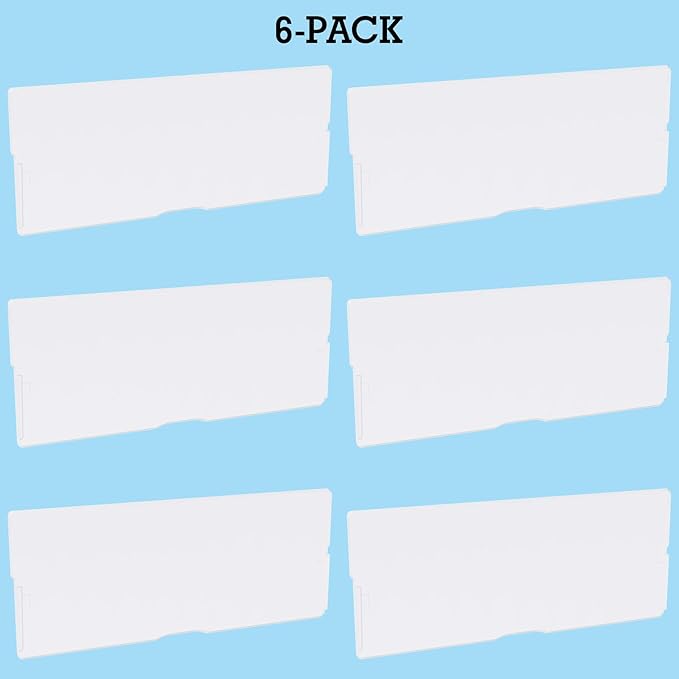 Akro-Mils 40717 Length Dividers for Plastic Storage Hardware and Craft Cabinet Large Drawers, (6-Pack), Clear