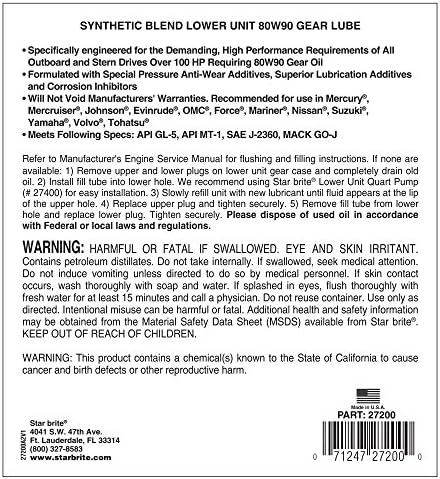 Star brite Premium Lower Unit Gear Lube
