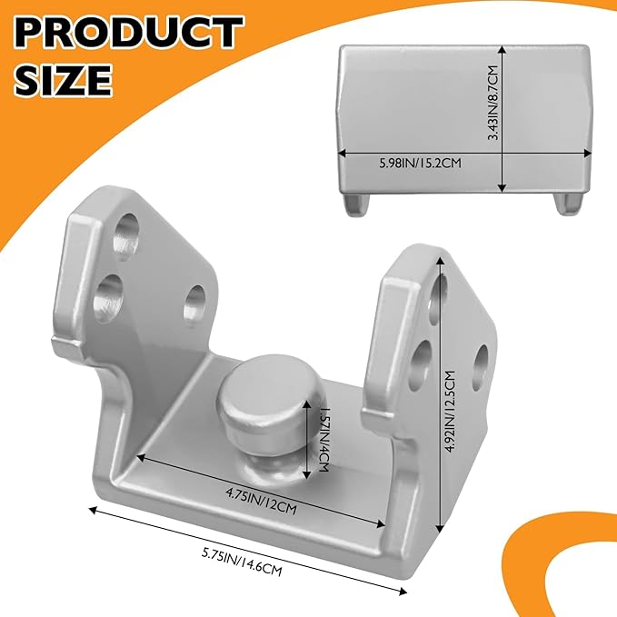 HQPASFY Trailer Hitch Lock, Trailer Coupler Lock with Pin, Heavy-Duty Coupler Lock Model Tl-33 Trailer Lock,Fits Over 2" to 2-5/16" Couplers - Silver
