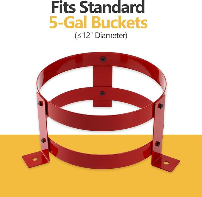SPARKWHIZ 5 Gallon Bucket Holder 12 Inch Diameter, Bucket Holder Rack for RV, Truck, Cart, UTV, Landscape Trailer