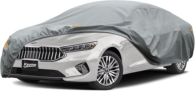 Kayme Heavy Duty Car Cover Custom Fit Kia Cadenza Waterproof All Weather for Automobiles, Full Exterior Covers Sun Rain UV Protection.（Deliver About 3-10 Days）