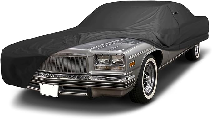 iCarCover Premium Custom Car Cover for 1971-1976 Buick Electra Heavy Duty Waterproof All Weather Rain Snow UV Sun Protector Custom Fit Full Exterior Indoor Outdoor Protection Car Cover (Black)