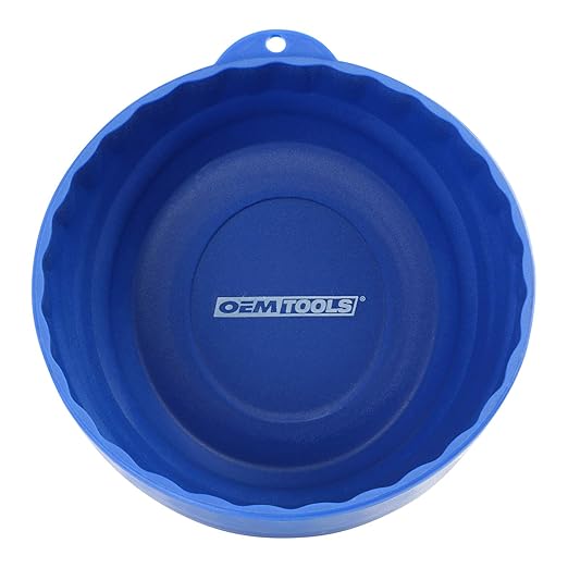 OEMTOOLS 25334 Blue Magnetic Nut Cup, Curved Magnetic Parts Tray Holds Up to 5 Pounds, Attaches To Metal Surfaces, Multi-Use Nuts And Bolts Organizer Made From Durable ABS Plastic