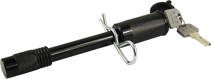 MaxxHaul Hitch Pin Lock Set 2 Hitch Pins 1/2" and 5/8" with 1 Shared Lock Keyed Alike Anti-Theft Trailer Hitch Lock for Class I-V Receivers Weatherproof (50151)