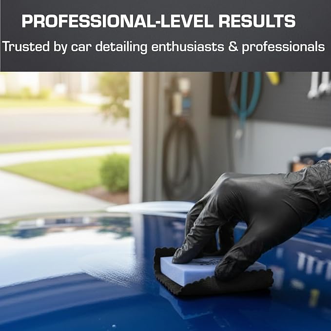 Microfiber Suede Cloth for Ceramic Coating Application 4" x 4" | Ultra Soft Edgeless Cloth for Use with A Foam Applicator