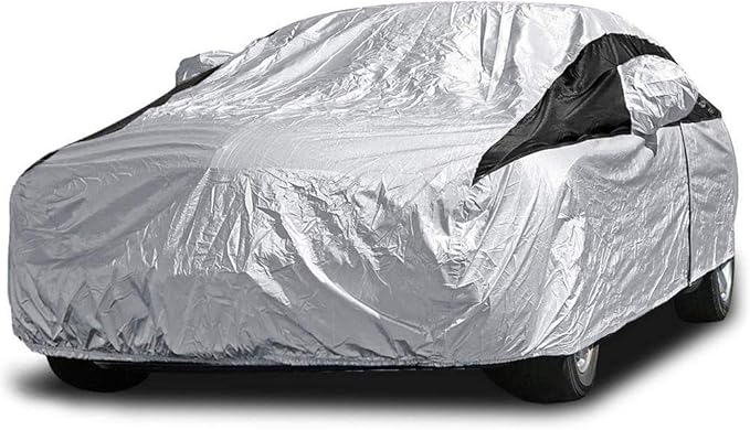 Titan Premium Multi-Layer PEVA Car Cover for Sedans 186-202". Waterproof, UV Protection, Anti-Scratch Protective Lining, Driver-Side Zippered Opening. Fits Camry, Accord and More.