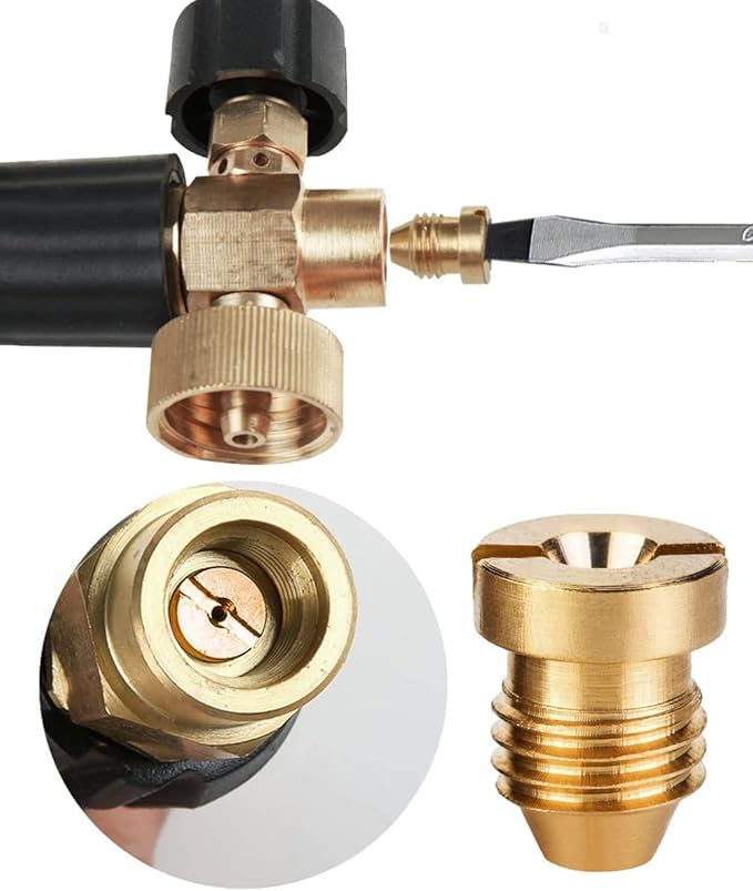 1.1 mm Orifice for Foam Cannon, Universal 1.1 Orifice Foam Cannon for Snow Foam Lance, Brass Foam Cannons Orifices 1.1mm Nozzle Tips for Pressure Washer Snow Foam Lance Parts, 3000 PSI (2 Pack)
