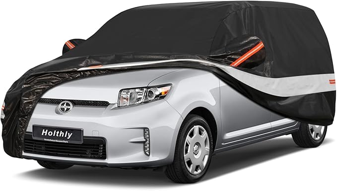 10 Layers SUV Car Cover Custom Fit for Scion xB (2003-2016), Waterproof All Weather for Automobiles, Outdoor Full Cover Sun Dust Rain Protection with Cotton. Black