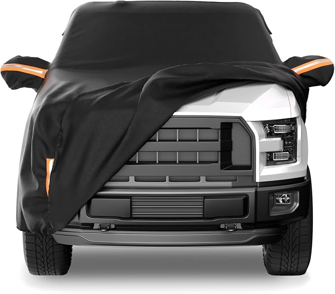 JOYTUTUS Car Cover Compatible with 2015-2026 F150 5.5ft Truck Bed, Soft Cotton Inner Crew Cab Cover, Hail Sun UV Protector Waterproof Outdoor Cover