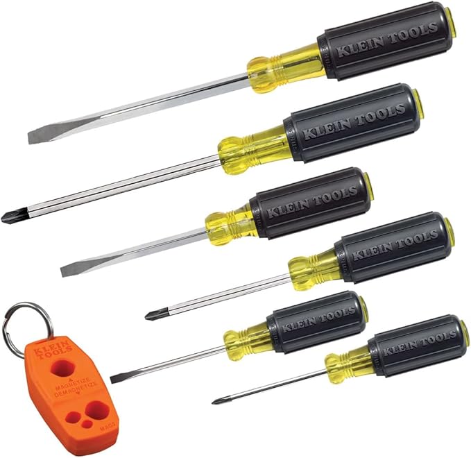Klein Tools Screwdriver Set with Magnetizer 7-Piece and 11-in-1 Ratcheting Impact Rated Nut Driver
