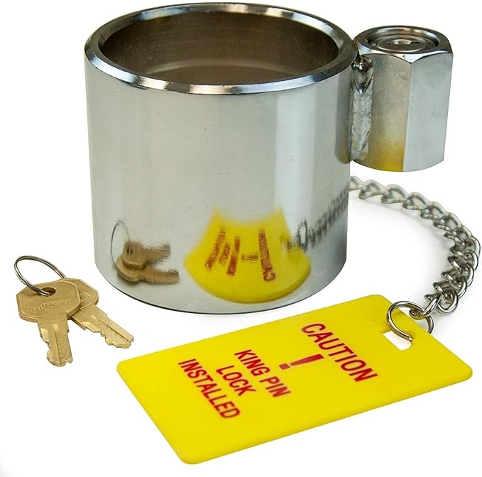 Trailer Security Bundle | King Pin Lock and Glad Hand Lock - Protects Any RV, Equipment or Class 8 Trailer
