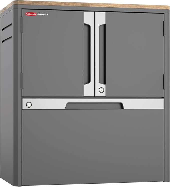 Rubbermaid FastTrack 2 Door + Drawer Base Cabinet, Garage Storage Systems, Garage Organization