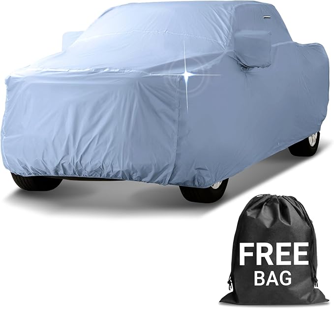 iCarCover 30-Layer Premium Truck Car Cover Waterproof All Weather | Rain Snow UV Protection Full Car Covers | F-150 Raptor SuperCrew, Ram 1500 TRX, Silverado, Sierra 2500HD, Size T88 (See Size Chart)