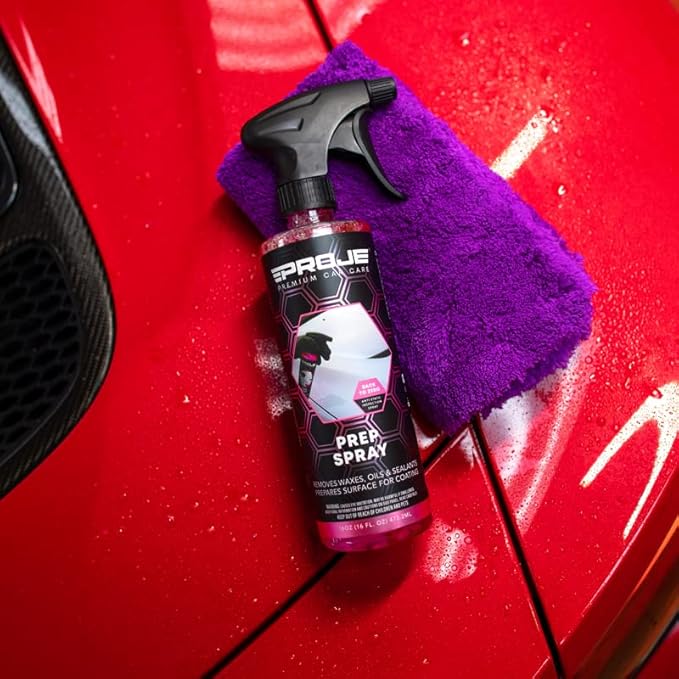 Prep Spray - Surface Prep Before Ceramic Coating - Removes Polishes & Oils - Anti Static Formula - PH Neutral Panel Wipe - Safe on All Surfaces - 16 Fl Oz by Proje Premium Car Care