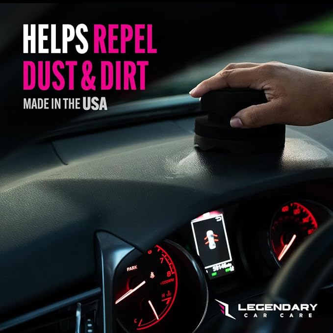 Legendary Gloss Dressing with Applicator 16oz - Tire Shine Spray & Plastic Restorer – Water Based & Non-Greasy Interior/Exterior Detailing Spray - Trim, Rubber, Vinyl & Plastic Restorer for Cars