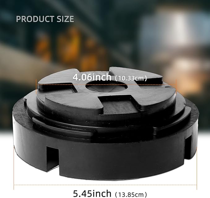 Universal Fit 5.5” Large Rubber Jack Pad/Slotted Jack Pucks | Made from Heavy Duty Rubber, The Ultimate Protector for Frame Rail and Paint
