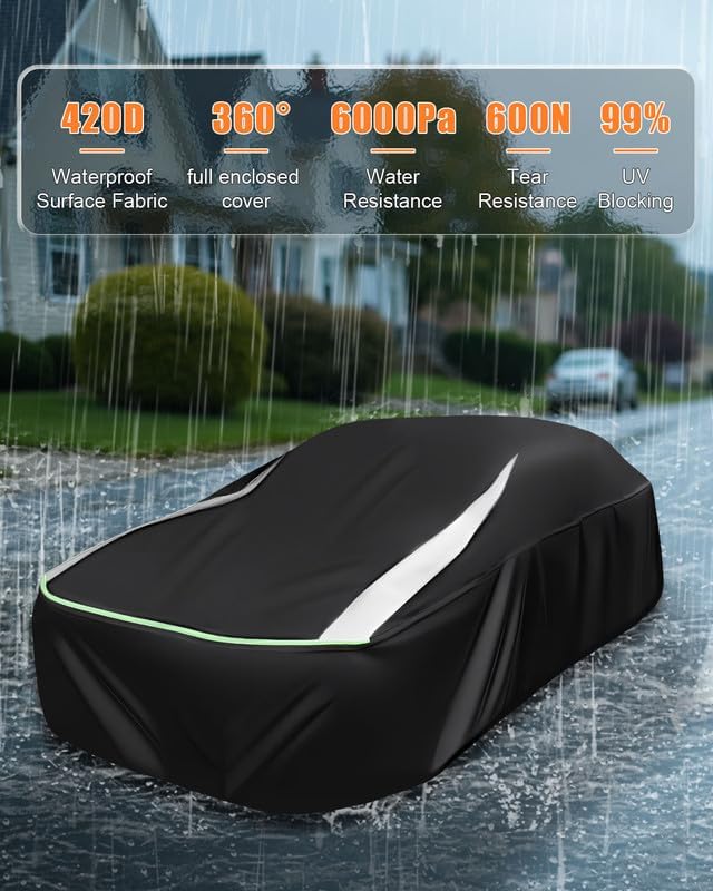 Full Enclosed SUV Car Cover Universal Fit Wrangler 4 Door/Grand Cherokee,Outback,BMW X5,Lexus RX350,Model y,Equinox,Edge,4Runner/Highlander,Pilot,Audi Q5,Infiniti QX50/55/70,Macan/Cayenne,MDX