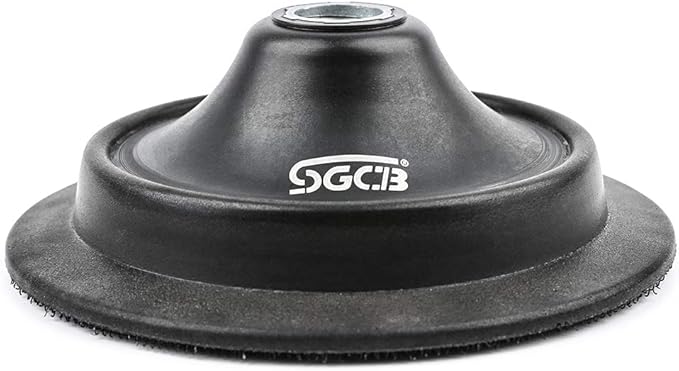 SGCB 5” RO Rotary Flexible Backing Plate, Hoop-and-Loop Face 5/8” Thread PU Soft Backing Pad Used On Rotary Polisher Sander for Sanding Polishing Buffing Finishing