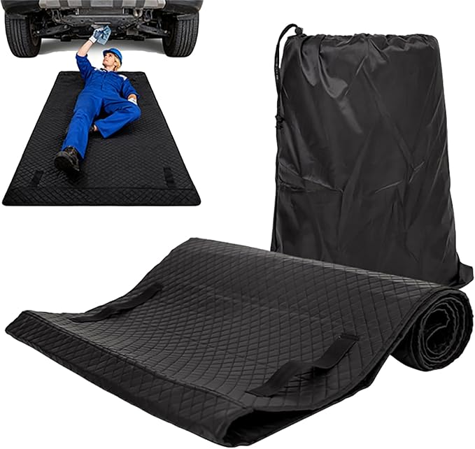 Mechanic Magical Rolling Creeper Mat 58"x27", Durable Oil & Water Resistant Garage Floor Mat, Foldable Car Repair Pad with Storage Bag, for Auto Repair, Trucks & Self-Driving Tours