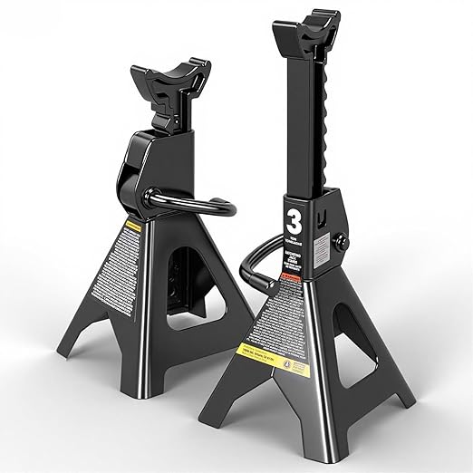 Big RED Jack Stands 3 Ton, 11.2-16.7 inch Adjustable Height for Lifting UTV/ATV, Cars, 6000 lb Capacity, 1 Pair