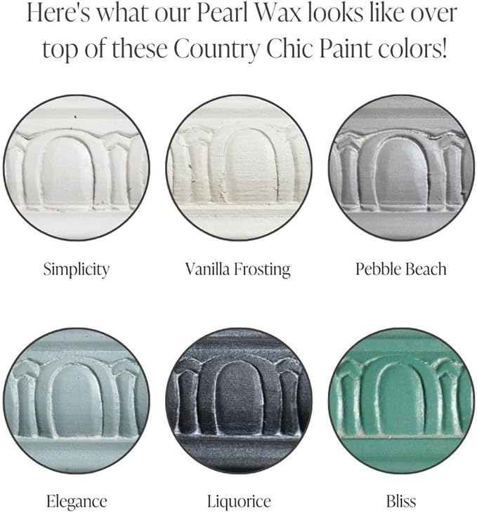 Furniture Wax - 100% Natural Sealant for Chalk Furniture Paint or Raw Wood, Light Protection, Easy To Apply, No Odor, Eco-Friendly - 7 Color Choices - Pearl (4 oz)