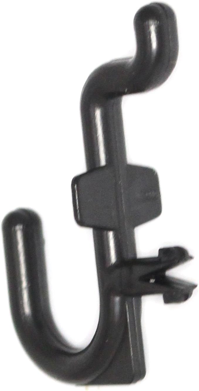 JSP Manufacturing Peg Board Plastic J Hook Style Hooks | Garage Tool Storage Craft Hooks Pegboard Asscessories (50, Black)