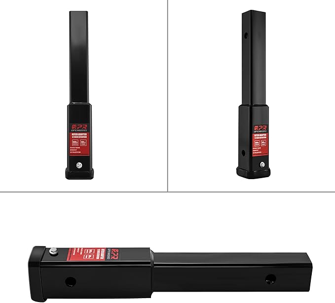 OPENROAD Trailer Hitch Extension，12 inch Hitch Extender Length for 2-inch Receiver Tube Extender,5000lbs GTW,500 lbs TW,Includes 5/8'' Hitch Pin