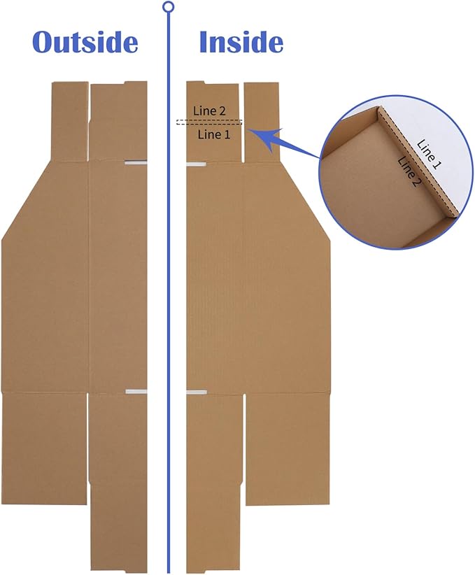 EXYGLO Cardboard Storage Bins 35 Pack, 12x6x4.5 Inch Cardboard Boxes, Corrugated Organizer Bins for Pantry, Shelves, Garage, Office, Shop, Brown