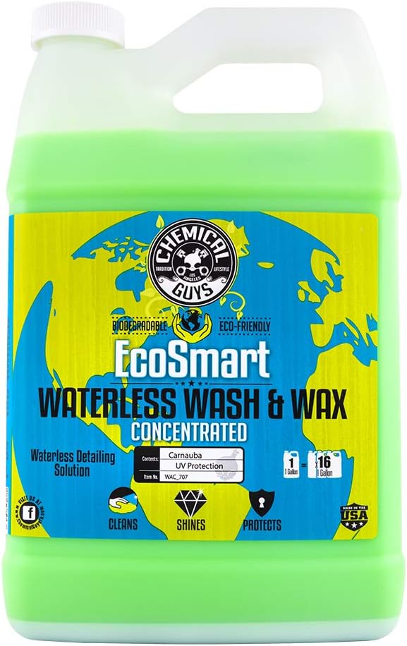 Chemical Guys WAC_707 EcoSmart Hyper Concentrated Waterless Car Wash and Wax, Safe for Cars, Trucks, SUVs, Motorcycles, RVs & More, 128 oz (1 Gallon)