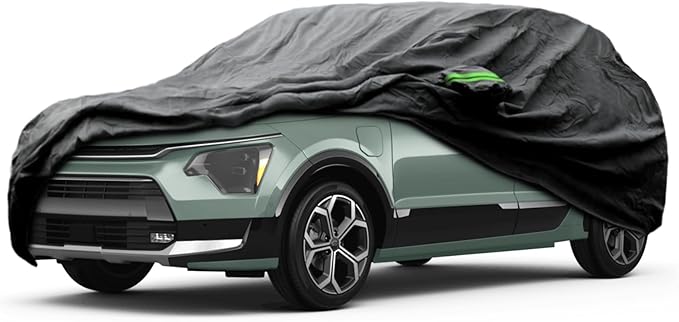 Proadsy Car Cover Custom Fit for 2017-2025 2026 Kia NIRO NIRO EV/Hybrid, Waterproof All Weather for Automobiles, Full Exterior Cover Rain Snow Sun Protector Indoor Outdoor Car Cover