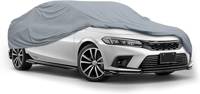 MotorTrend Custom Fit Car Cover For Honda Civic 2006-2020, All-Weather Protection for Cars Trucks & SUVs, UV Resistant Waterproof Scratch-Resistant, Perfect Fit Vehicle Cover for Outdoor & Indoor