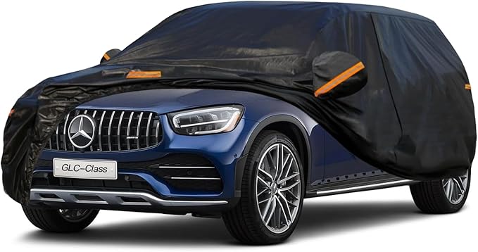Kayme 7 Layers SUV Car Cover Custom Fit for Mercedes Benz GLC300 GLC350e GLC43 63（2016-2025 Waterproof All Weather for Automobiles, Outdoor Full Cover Rain Sun UV Protection.