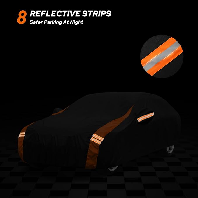 10-Layer Compatible with Honda Civic Car Cover Waterproof All Weather for Automobiles, Outdoor Full Covers Soft Cotton Lining Rain Snow UV Protection with Door Zipper, Fit for 1991-2025