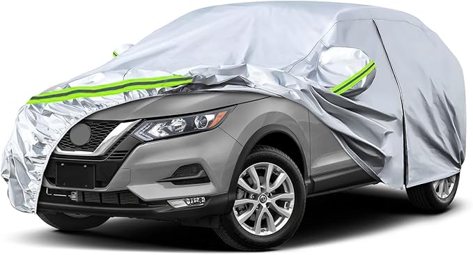 Waterproof Car Covers Replace for 2008-2025 Nissan Rouge, 6 Layers All Weather Custom-fit Car Cover with Zipper Door & Windproof Bands for Snow Rain Dust Hail Protection (Rouge)